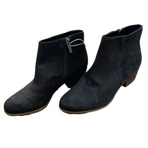 Lucky Brand LP Balexa Leather Ankle Booties Boots Black Size 7